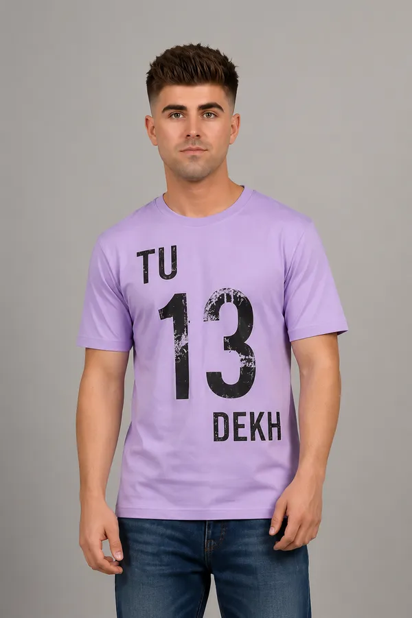 Hue_Nox_Men's_Lavender_Tu_13_Dekh_Graphic_Regular_Fit_T-Shirt