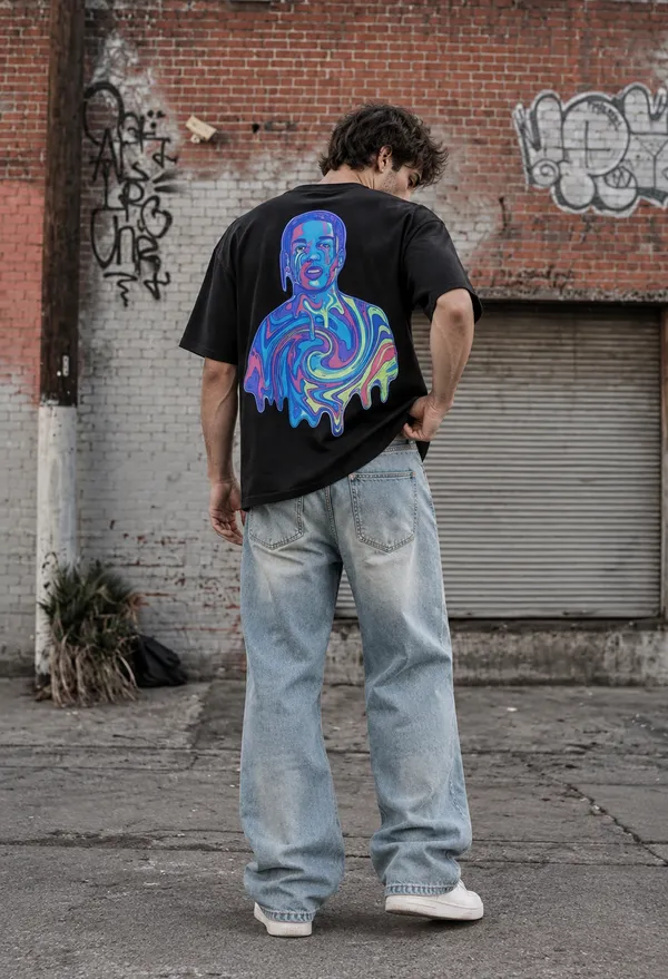 Hue_Nox_Men's_Black_Rapper_5_Graphic_Oversized_T-Shirt