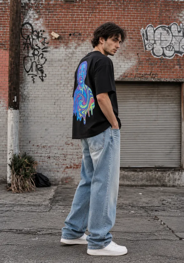 Hue_Nox_Men's_Black_Rapper_5_Graphic_Oversized_T-Shirt