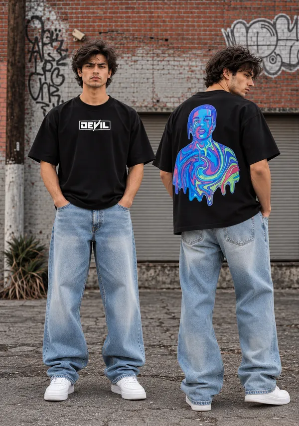 Hue_Nox_Men's_Black_Rapper_5_Graphic_Oversized_T-Shirt