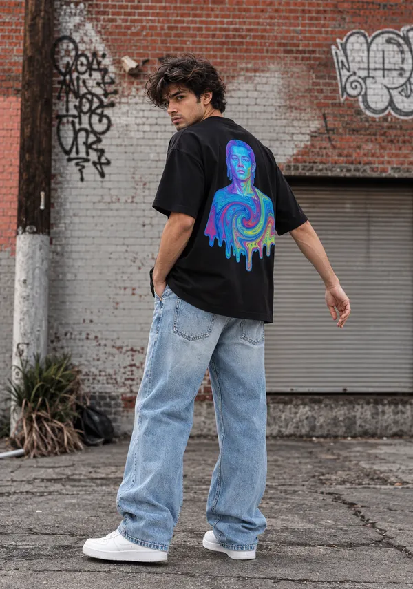 Hue_Nox_Men's_Black_Rapper_5_Graphic_Oversized_T-Shirt