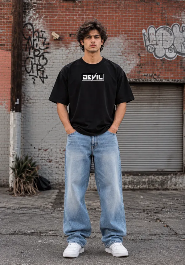 Hue_Nox_Men's_Black_Rapper_5_Graphic_Oversized_T-Shirt