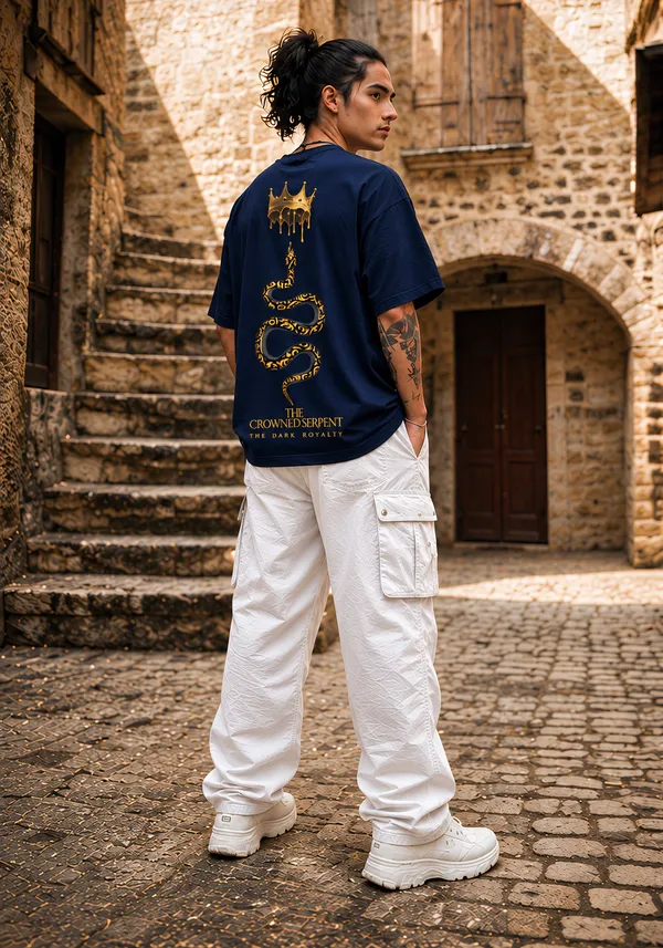 Hue_Nox_Men's_Navy_The_Dark_Royalty_Graphic_Oversized_T-Shirt