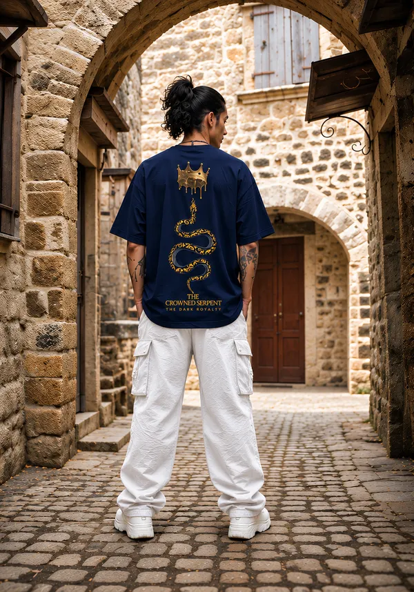 Hue_Nox_Men's_Navy_The_Dark_Royalty_Graphic_Oversized_T-Shirt