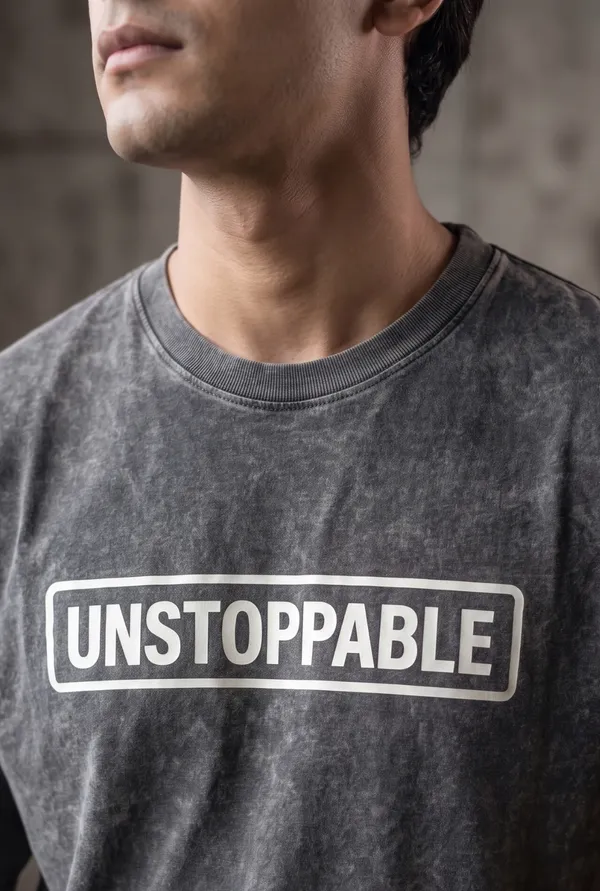 Hue_Nox_Men's_Grey_Unstoppable_Graphic_Oversized_Acid_Washed_T-Shirt