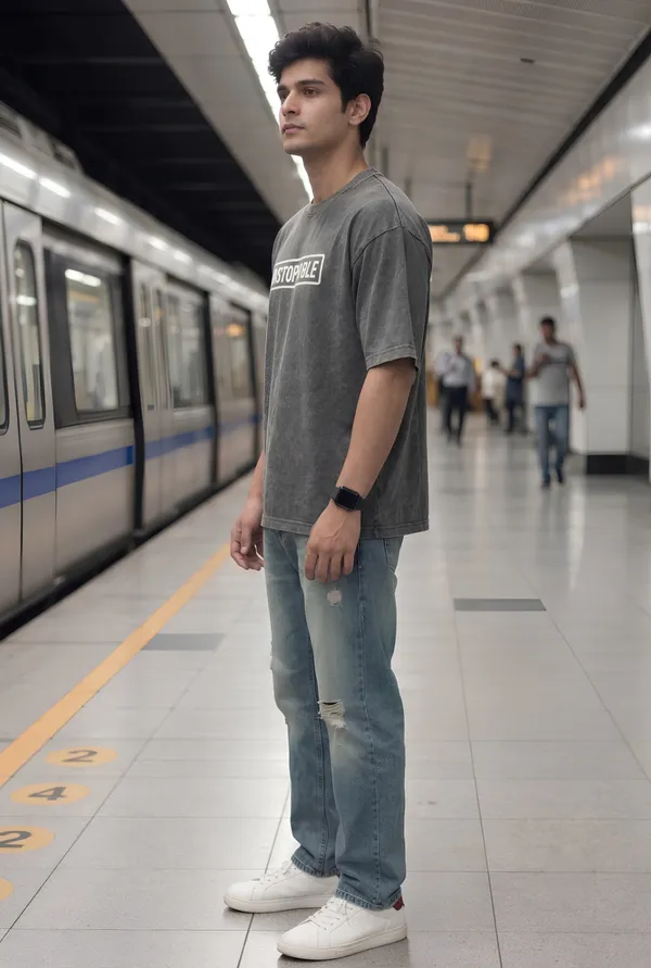 Hue_Nox_Men's_Grey_Unstoppable_Graphic_Oversized_Acid_Washed_T-Shirt