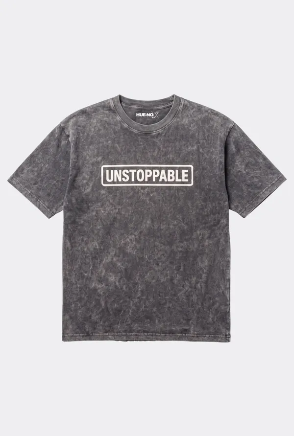 Hue_Nox_Men's_Grey_Unstoppable_Graphic_Oversized_Acid_Washed_T-Shirt