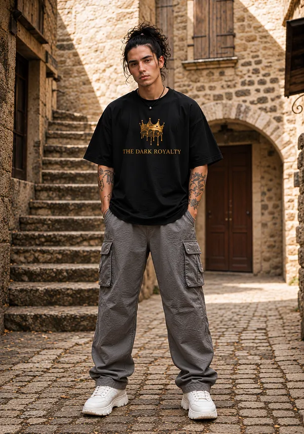 Hue_Nox_Men's_Black_The_Dark_Royalty_Graphic_Oversized_T-Shirt