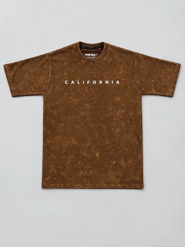 Hue_Nox_Men's_Brown_California_Graphic_Oversized_Acid_Washed_T-Shirt