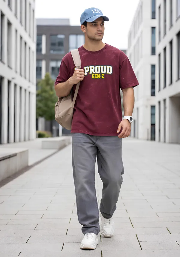 Hue_Nox_Men's_Maroon_Proud_GenZ_Graphic_Oversized_Acid_Washed_T-Shirt