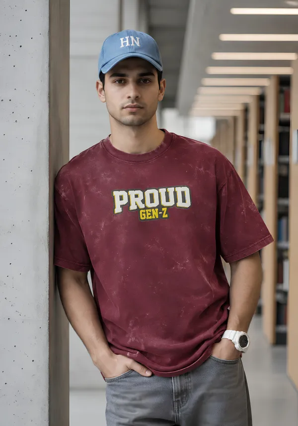 Hue_Nox_Men's_Maroon_Proud_GenZ_Graphic_Oversized_Acid_Washed_T-Shirt