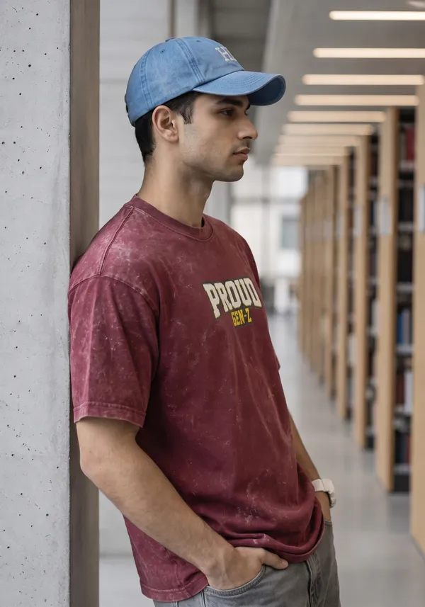 Hue_Nox_Men's_Maroon_Proud_GenZ_Graphic_Oversized_Acid_Washed_T-Shirt