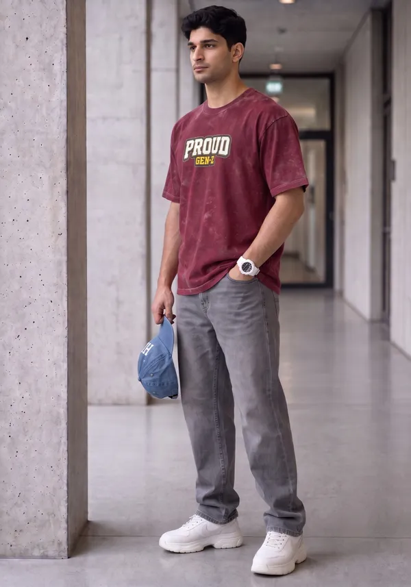 Hue_Nox_Men's_Maroon_Proud_GenZ_Graphic_Oversized_Acid_Washed_T-Shirt