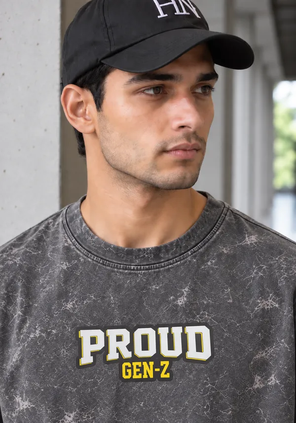 Hue_Nox_Men's_Charcoal_Grey_Proud_GenZ_Graphic_Oversized_Acid_Washed_T-Shirt