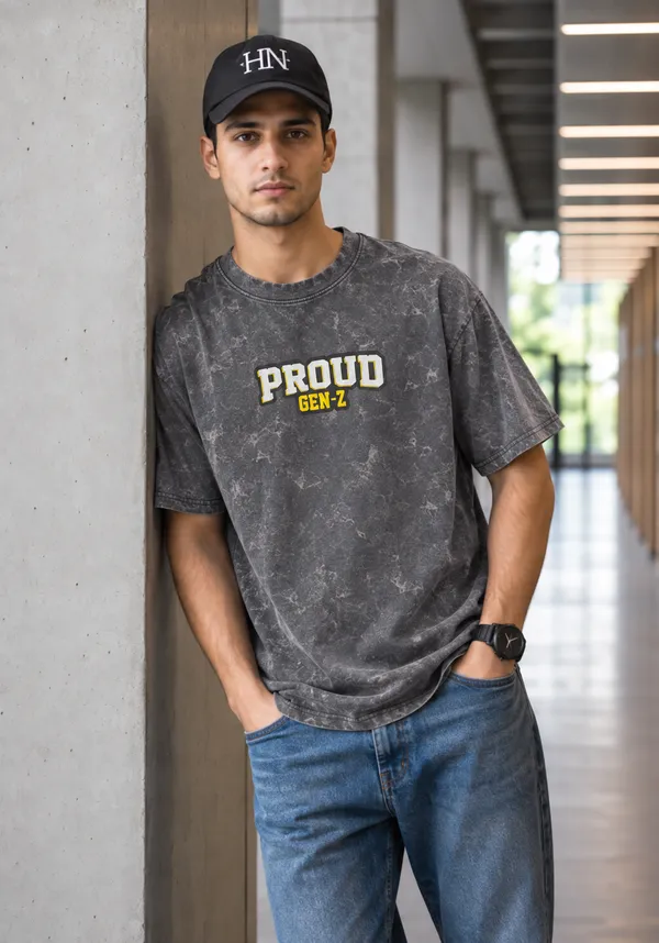 Hue_Nox_Men's_Charcoal_Grey_Proud_GenZ_Graphic_Oversized_Acid_Washed_T-Shirt