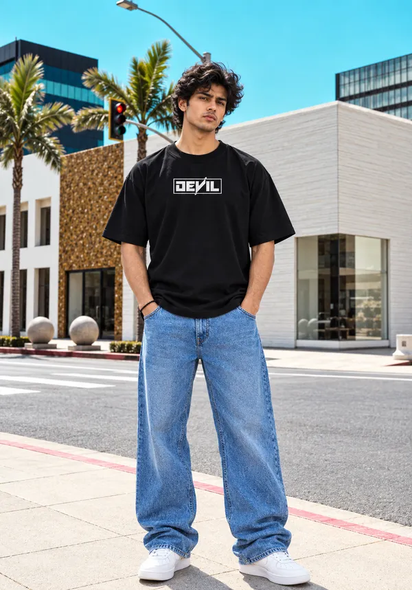Hue_Nox_Men's_Black_Rapper_4_Graphic_Oversized_T-Shirt