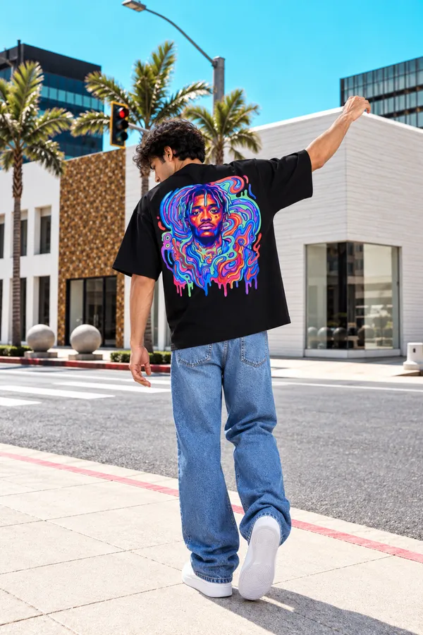 Hue_Nox_Men's_Black_Rapper_4_Graphic_Oversized_T-Shirt