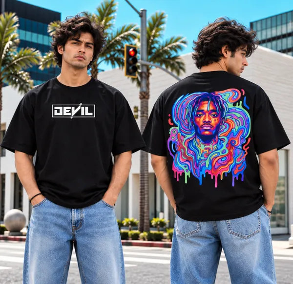 Hue_Nox_Men's_Black_Rapper_4_Graphic_Oversized_T-Shirt
