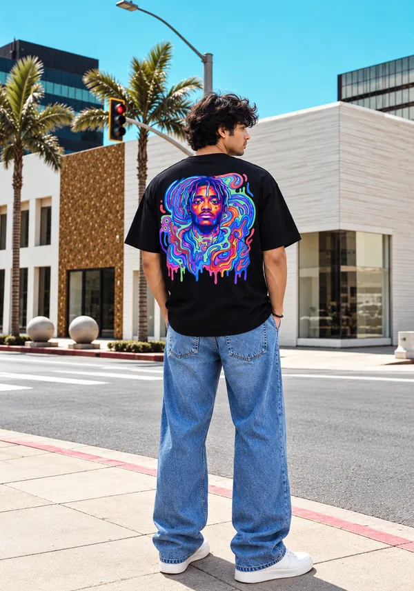 Hue_Nox_Men's_Black_Rapper_4_Graphic_Oversized_T-Shirt