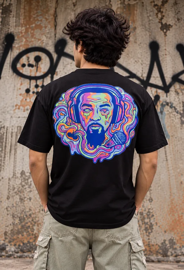 Hue_Nox_Men's_Black_Rapper_3_Graphic_Oversized_T-Shirt