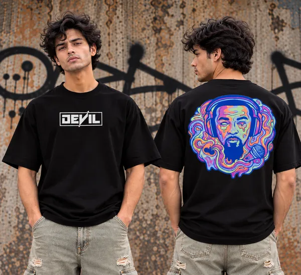 Hue_Nox_Men's_Black_Rapper_3_Graphic_Oversized_T-Shirt