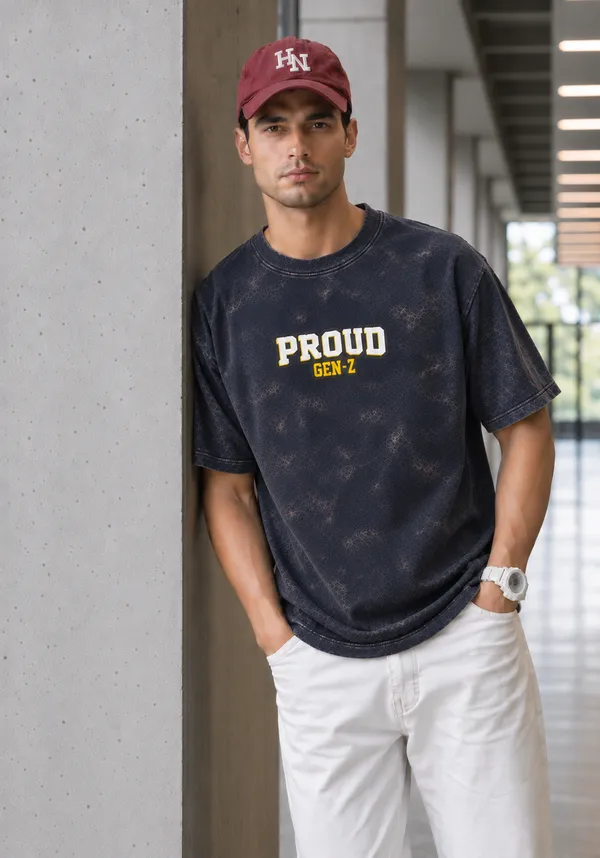 Hue_Nox_Men's_Charcoal_Navy_Proud_GenZ_Graphic_Oversized_Acid_Washed_T-Shirt