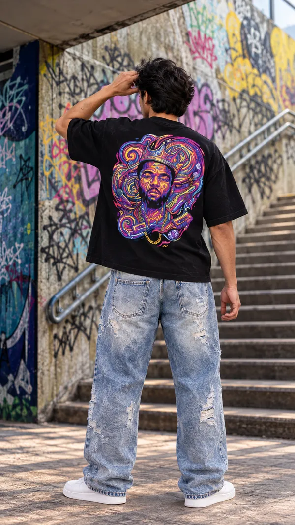 Hue_Nox_Men's_Black_Rapper_1_Graphic_Oversized_T-Shirt