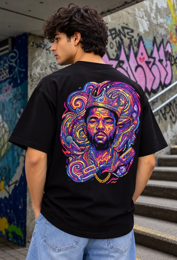 Hue_Nox_Men's_Black_Rapper_1_Graphic_Oversized_T-Shirt