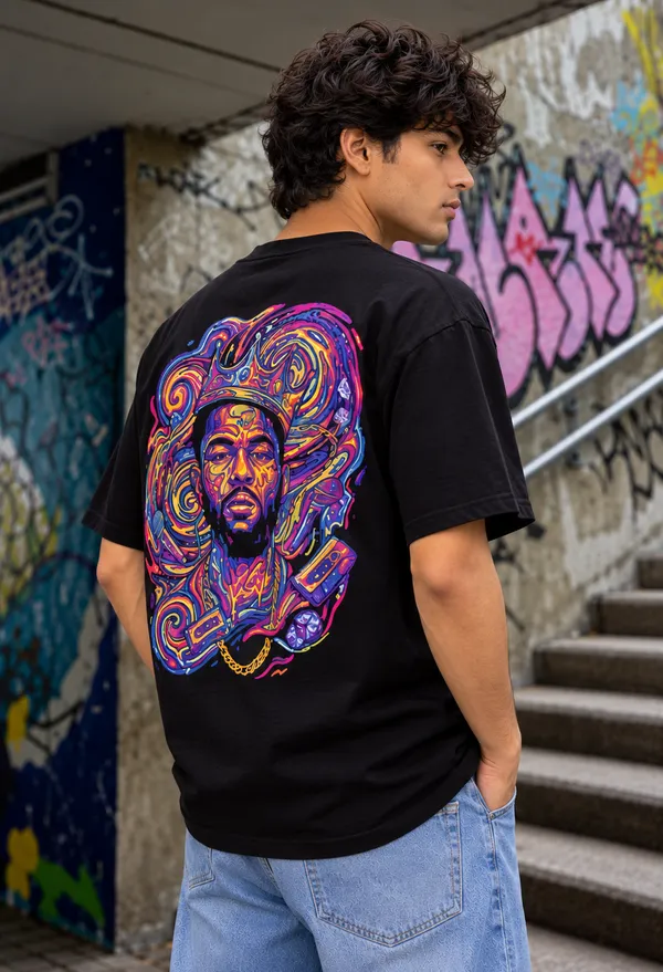 Hue_Nox_Men's_Black_Rapper_1_Graphic_Oversized_T-Shirt