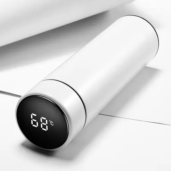 White_Vacuum_Insulated_Water_Bottle_With_Temperature_Display_And_Tea_Filter
