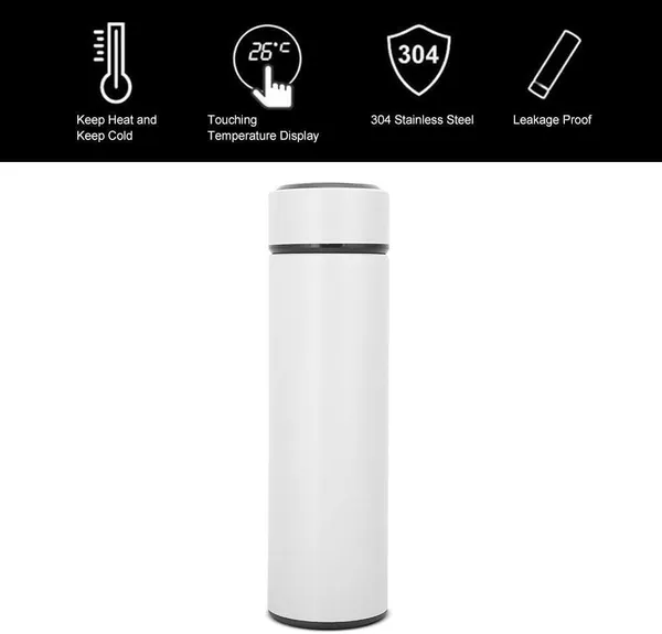 White_Vacuum_Insulated_Water_Bottle_With_Temperature_Display_And_Tea_Filter