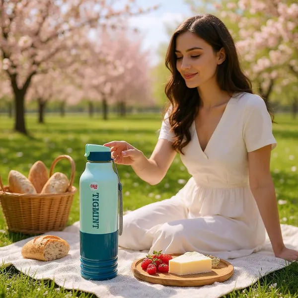 Mint_Green_Insulated_Water_Bottle_With_Carrying_Strap