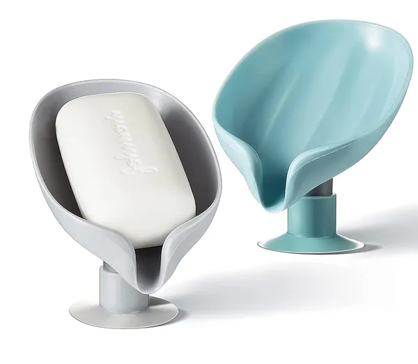 Mintgreen_And_Grey_Self_Draining_Soap_Dish_Holder_Pack_Of_2