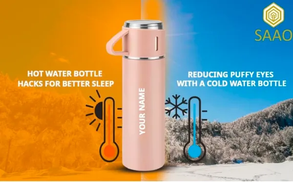 Peach_Vacuum_Flask_Gift_Set_With_Stainless_Steel_Cups