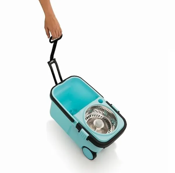 Turquoise_Spin_Mop_And_Bucket_Set_With_Stainless_Steel_Basket