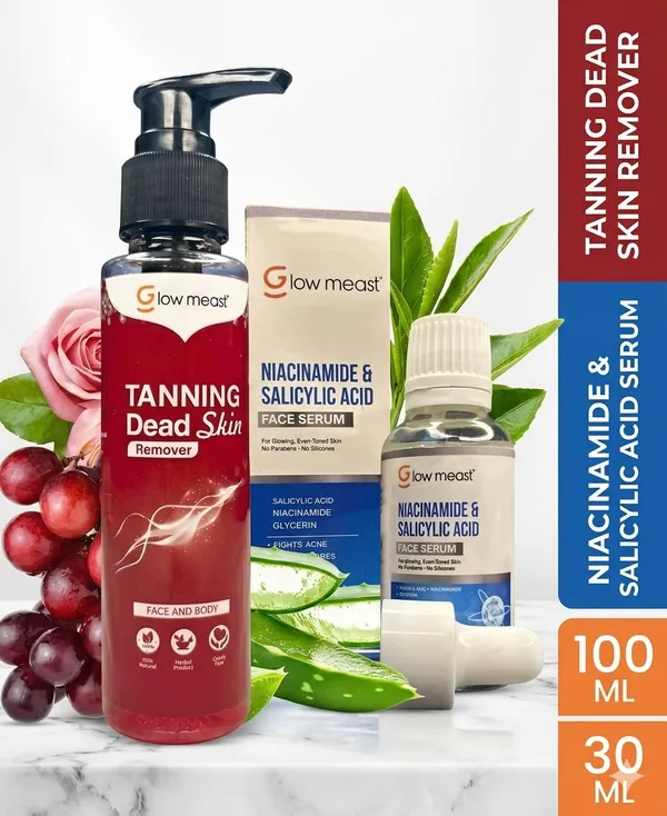 Glow_Meast_Tanning_Dead_Skin_Remover_Face_Wash_And_Niacinamide_And_Salicylic_Acid_Face_Serum_Pack_Of_2