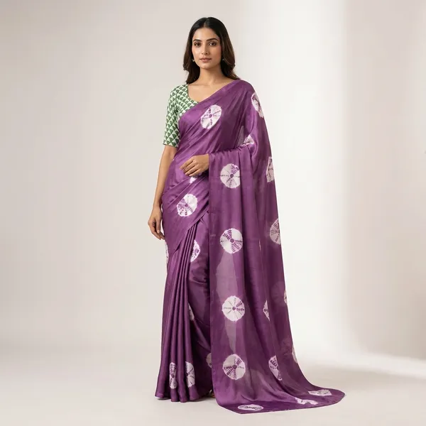 Purple_Silk_Saree_With_Embroidered_And_Printed_Blouse_For_Women