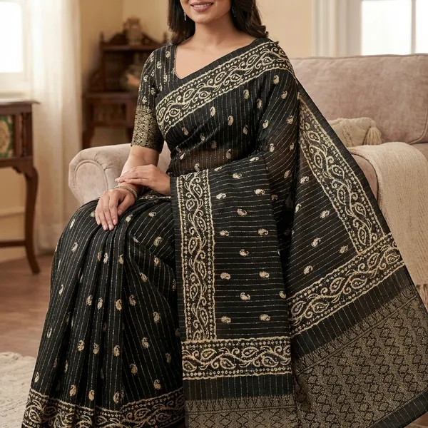 Black_Saree_With_Zari_Work_And_Sequin_Embellishments_For_Women