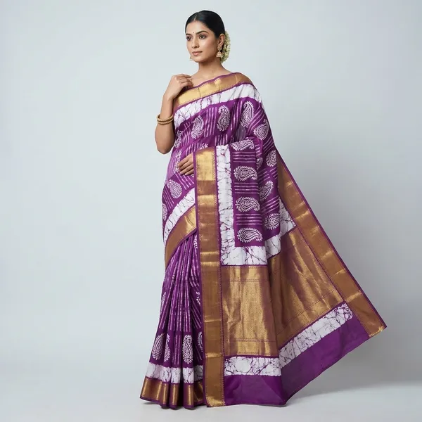 Purple_Banarasi_Silk_Saree_With_Zari_Work_For_Women