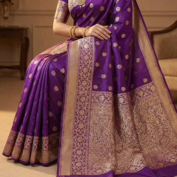 Purple_Banarasi_Silk_Saree_With_Zari_Weaving_For_Women