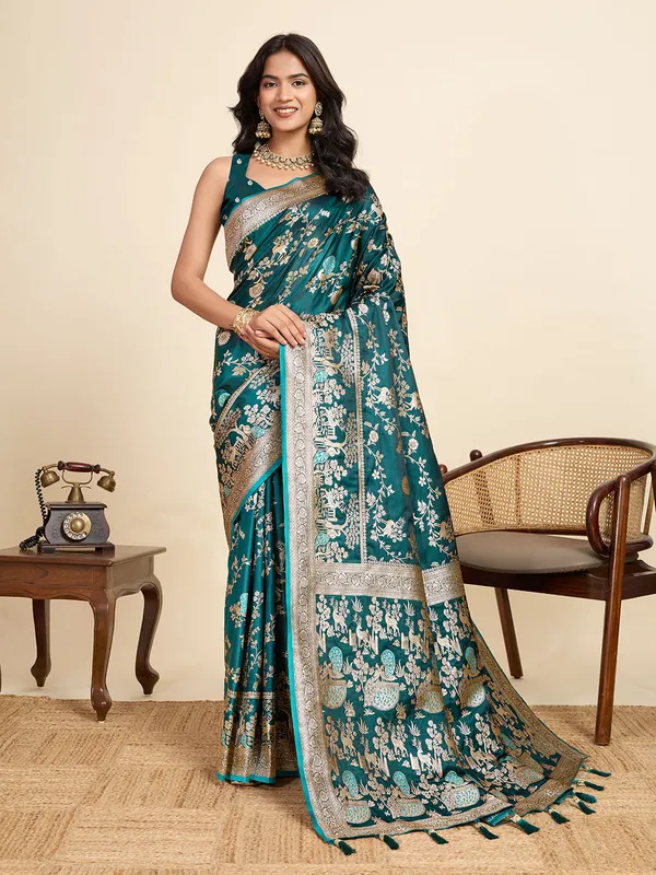 Telerama_Rajgharana_Silk_Saree_With_Unstitched_Blouse_Piece