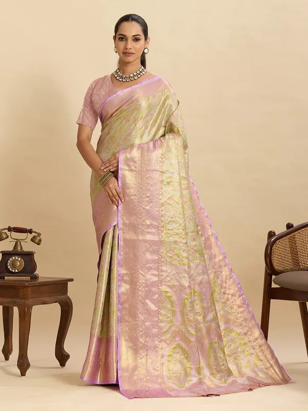 Light_Pink_Sayara_Silk_Saree_With_Unstitched_Blouse_Piece