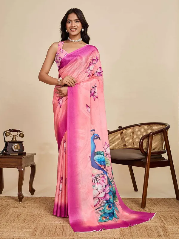 Pink_Heli_Saree_For_Silk_Saree_With_Unstitched_Blouse_Piece