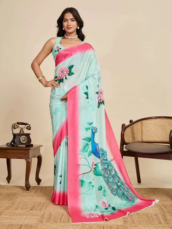 Skyblue_Heli_Saree_For_Silk_Saree_With_Unstitched_Blouse_Piece