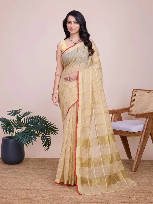 Cream_Anupama_Cotton_Saree_With_Unstitched_Blouse_Piece