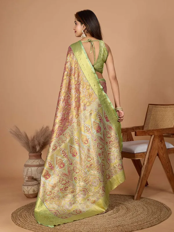 Light_Coral_Aaradhya_Silk_Saree_With_Unstitched_Blouse_Piece