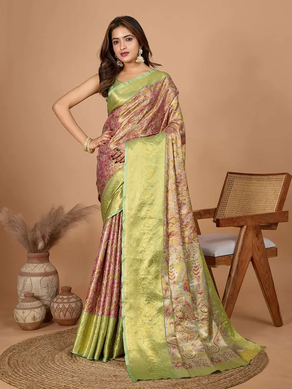 Light_Coral_Aaradhya_Silk_Saree_With_Unstitched_Blouse_Piece