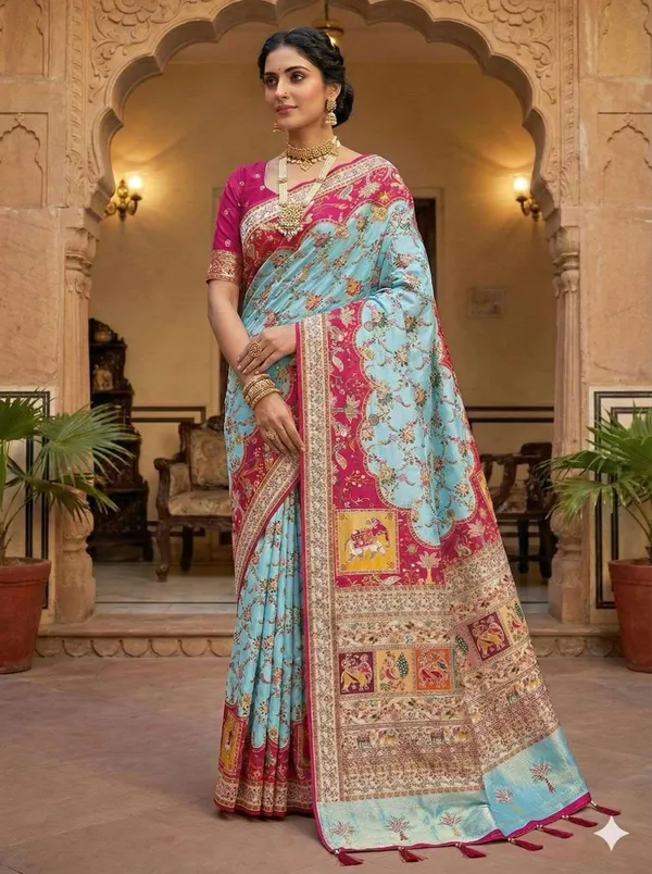 Jungle-Mist_Riva_Silk_Saree_With_Unstitched_Blouse_Piece