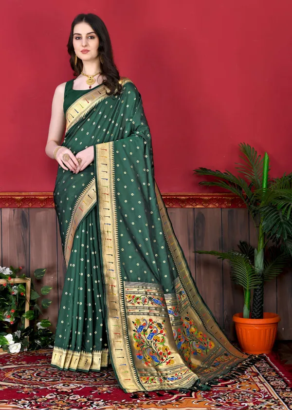 Bgreen_Bindi_Paithani_Silk_Saree_With_Unstitched_Blouse_Piece