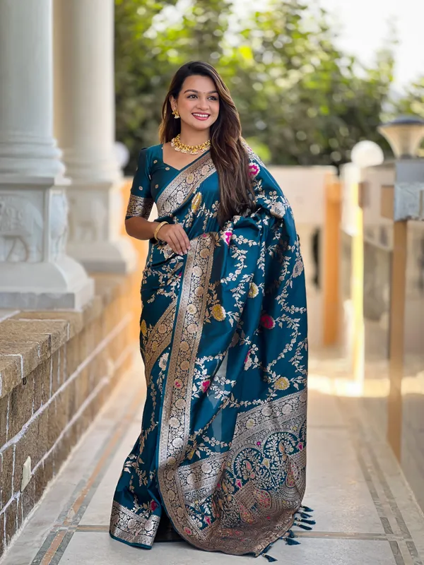 Morpeach_Banarasi_Banarasi_Silk_Saree_With_Unstitched_Blouse_Piece